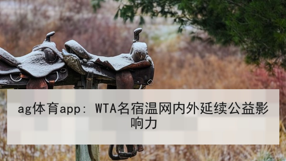 ag体育app: WTA名宿温网内外延续公益影响力
